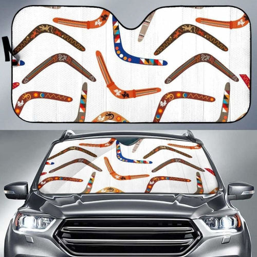 Boomerang Australian Aboriginal Ornament Pattern Car Auto Sun Shades