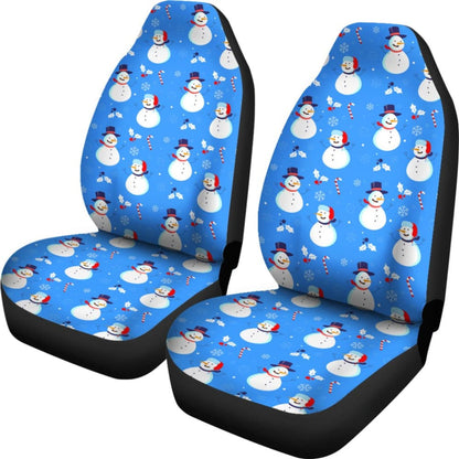 Snowman Pattern Car Seat Covers Car Accessories