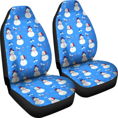 Snowman Pattern Car Seat Covers Car Accessories