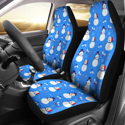Snowman Pattern Car Seat Covers Car Accessories