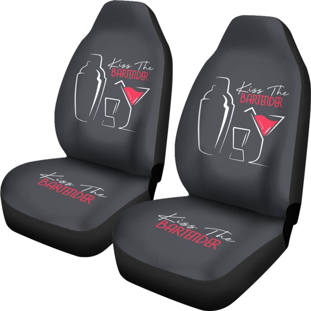 Amazing Gift For Bartender Lovers Kiss The Bartender Car Seat Covers