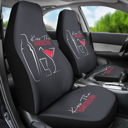Amazing Gift For Bartender Lovers Kiss The Bartender Car Seat Covers