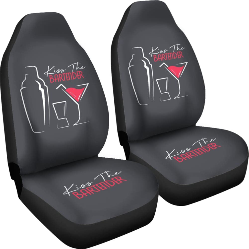 Amazing Gift For Bartender Lovers Kiss The Bartender Car Seat Covers