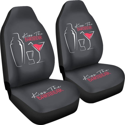 Amazing Gift For Bartender Lovers Kiss The Bartender Car Seat Covers