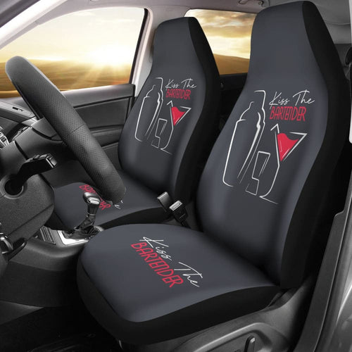 Amazing Gift For Bartender Lovers Kiss The Bartender Car Seat Covers