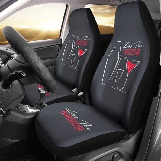 Amazing Gift For Bartender Lovers Kiss The Bartender Car Seat Covers