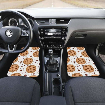Chocolate Chip Cookie Pattern Front And Back Car Mats