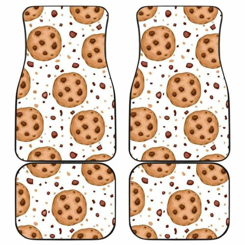 Chocolate Chip Cookie Pattern Front And Back Car Mats
