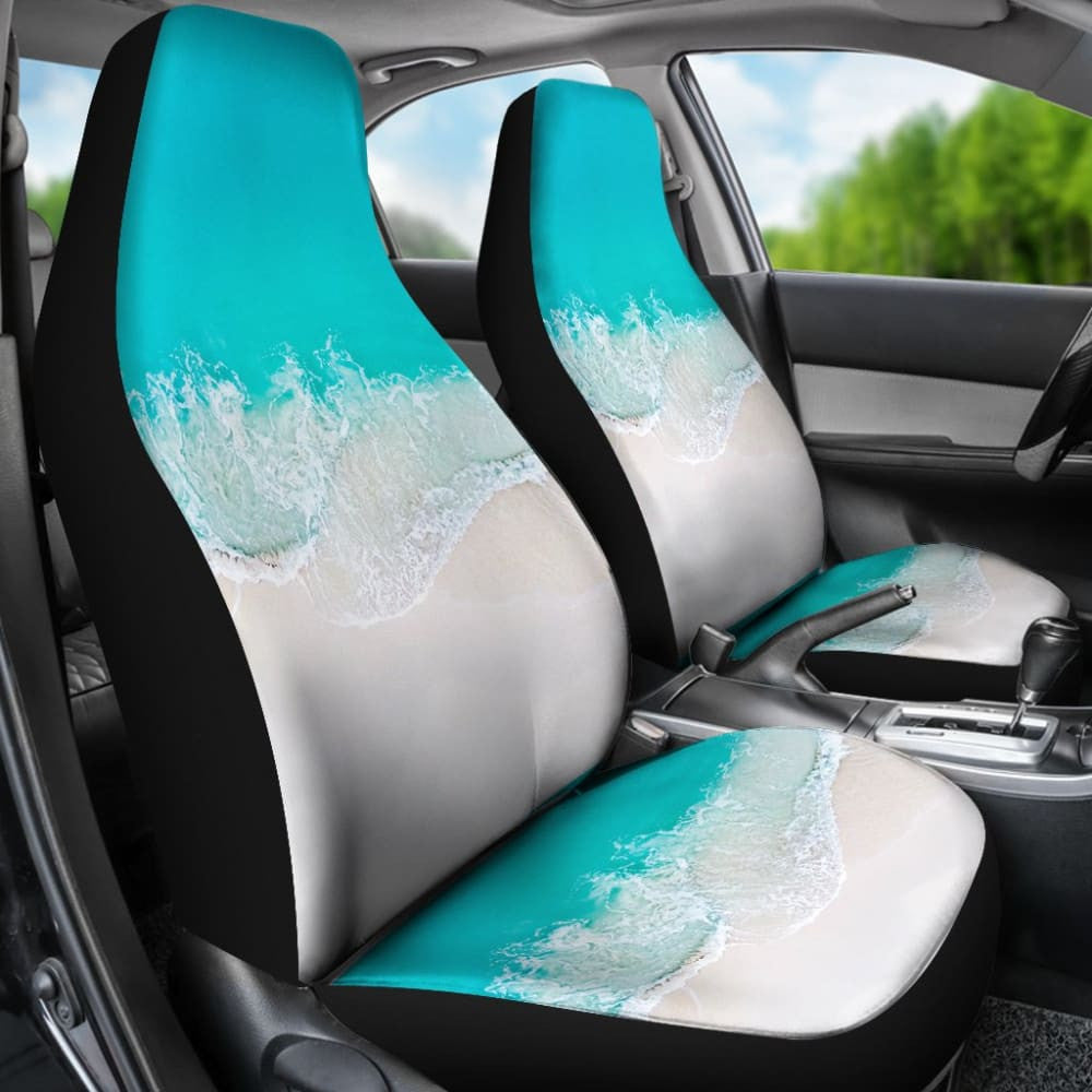Beautiful Beach Car Seat Covers With Sand And Waves