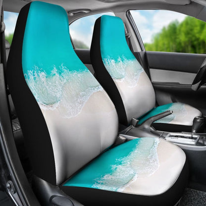 Beautiful Beach Car Seat Covers With Sand And Waves