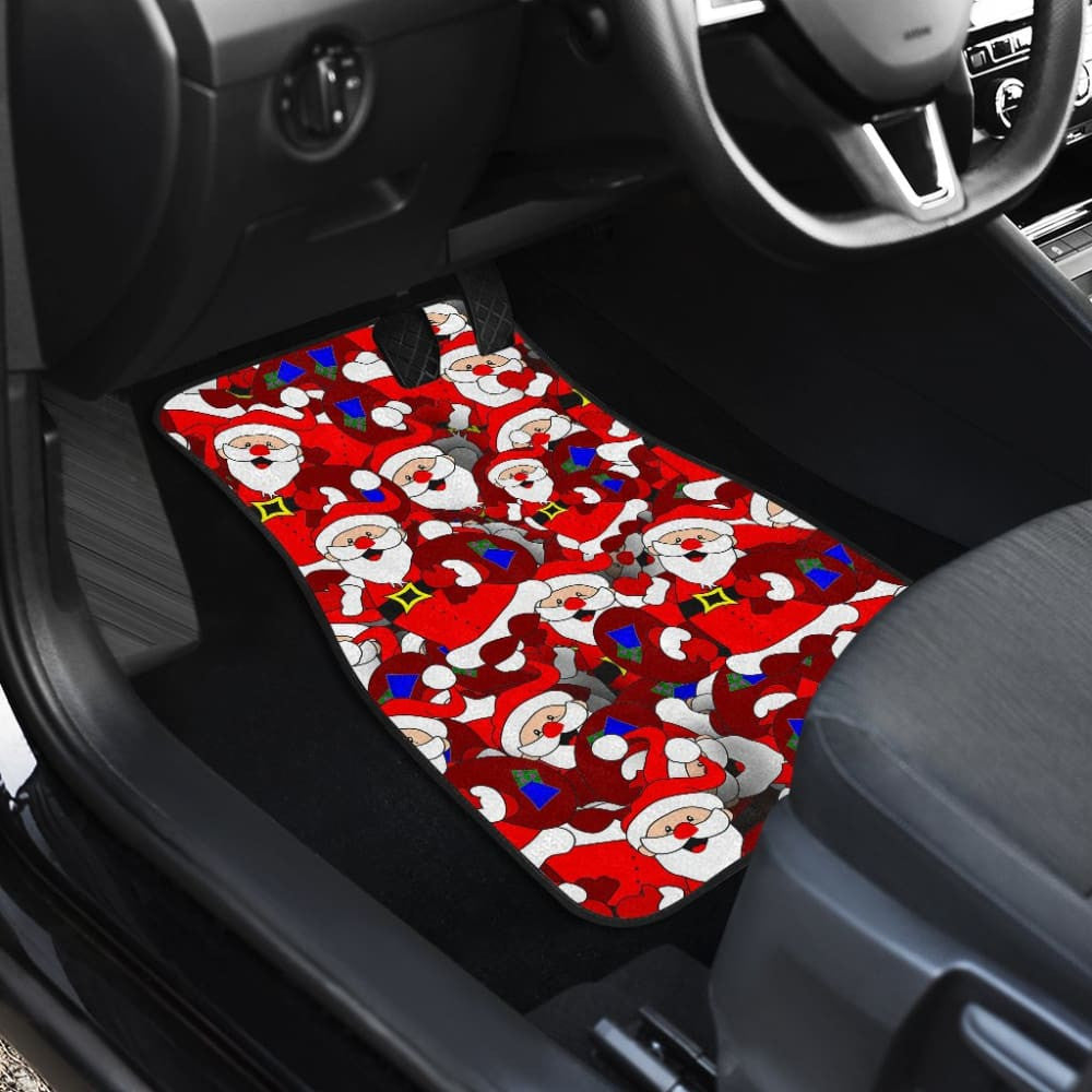Santa Claus With Christmas Gifts Car Floor Mats
