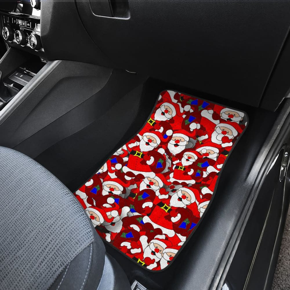 Santa Claus With Christmas Gifts Car Floor Mats