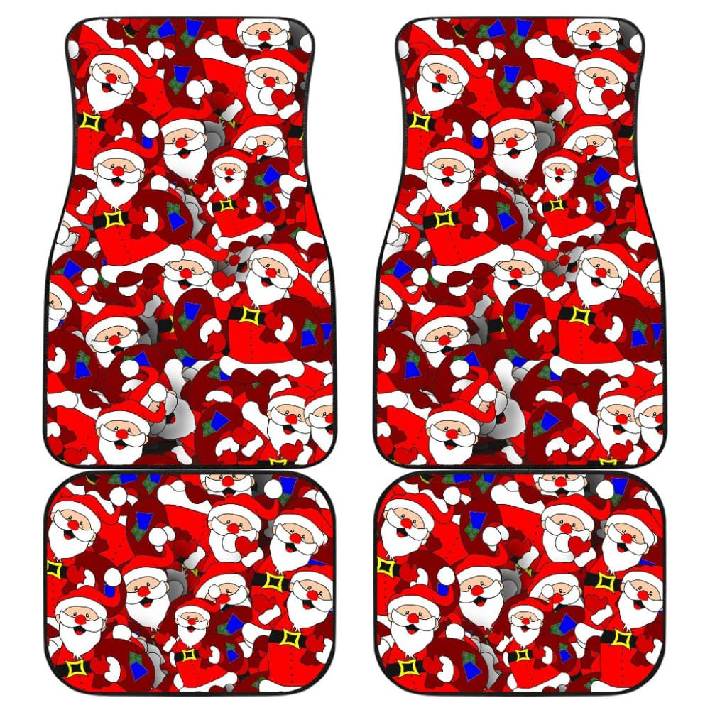 Santa Claus With Christmas Gifts Car Floor Mats
