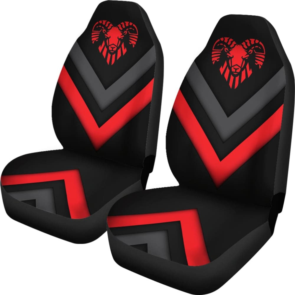 Amazing Black And Red Dodge Ram Car Seat Covers Custom