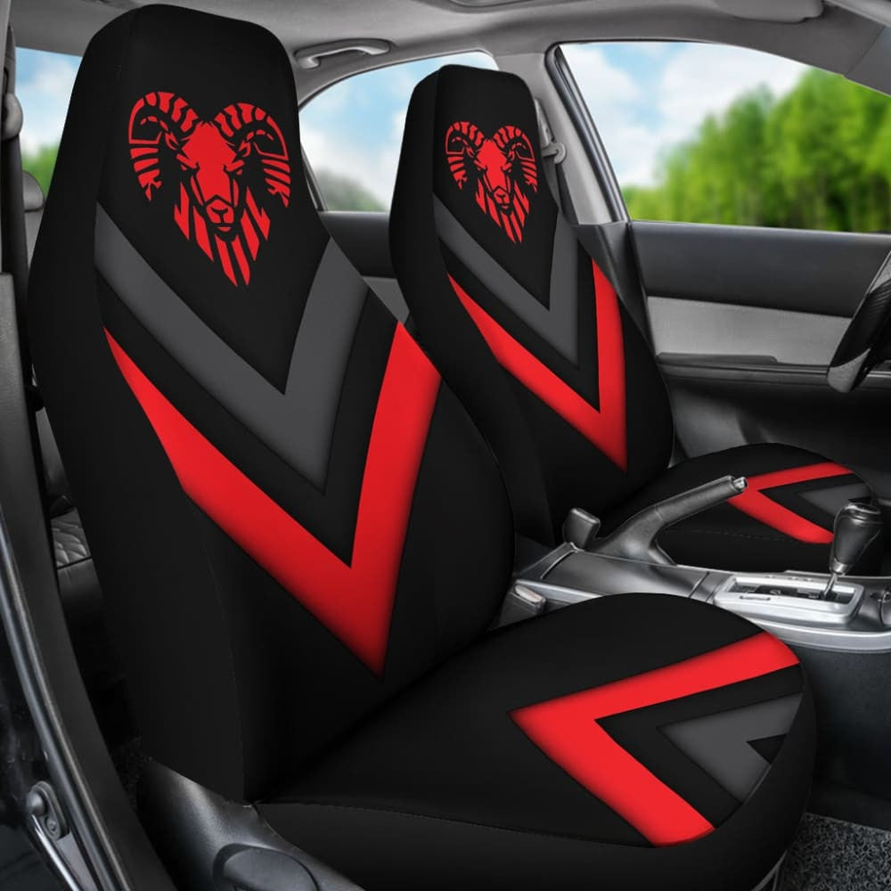 Amazing Black And Red Dodge Ram Car Seat Covers Custom