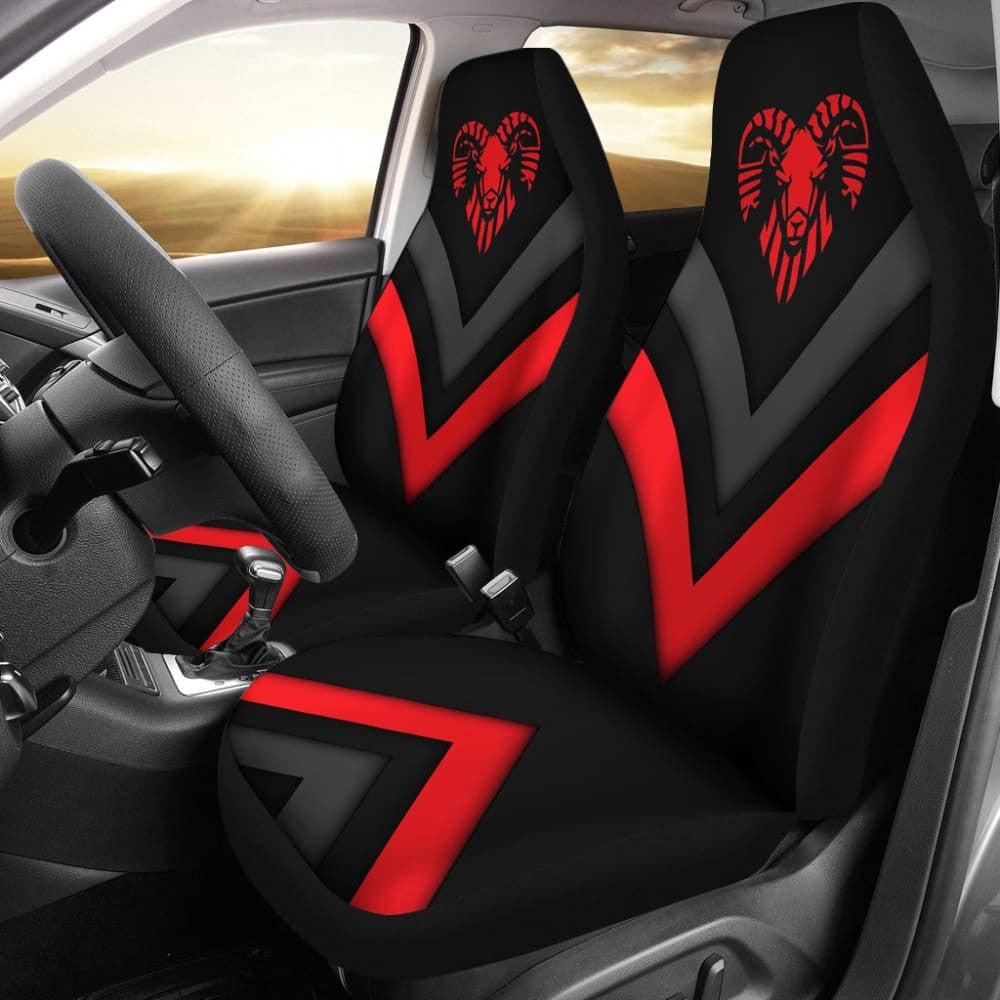 Amazing Black And Red Dodge Ram Car Seat Covers Custom