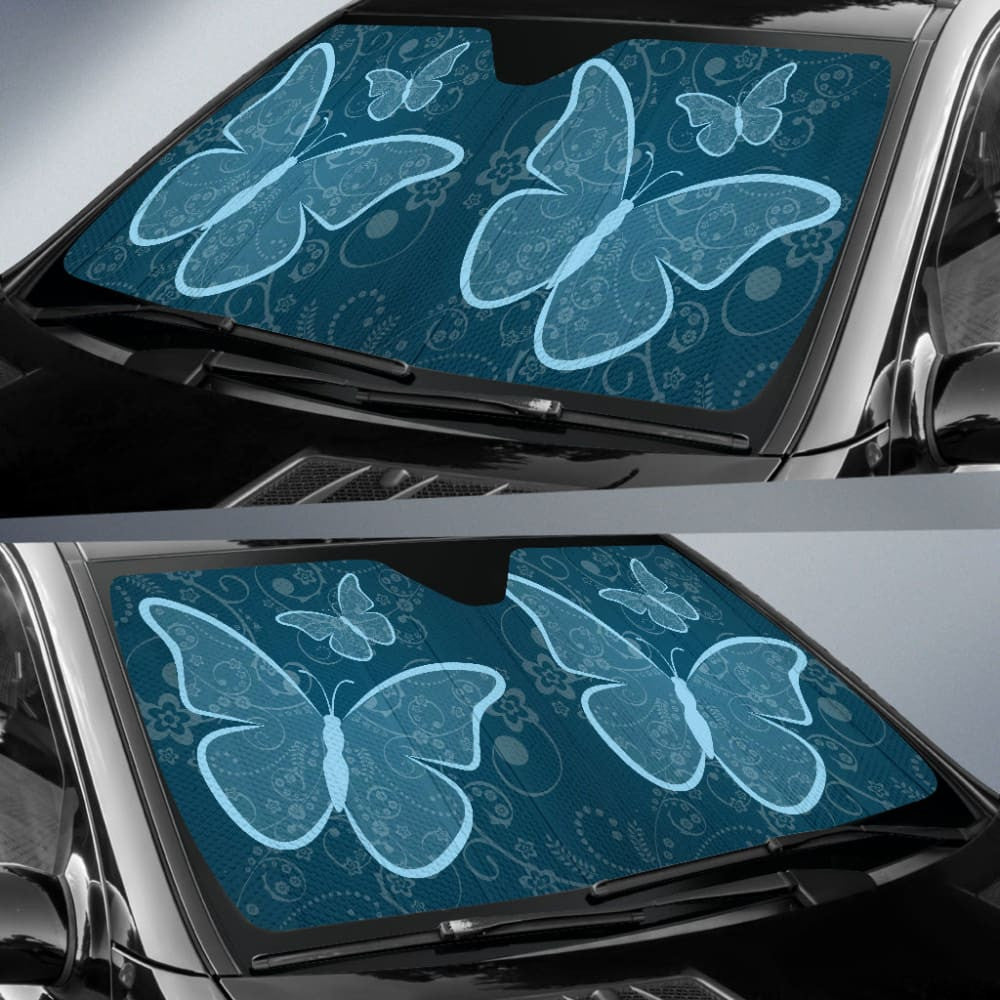 Amazing Blue Butterflies Car Auto Sun Shades