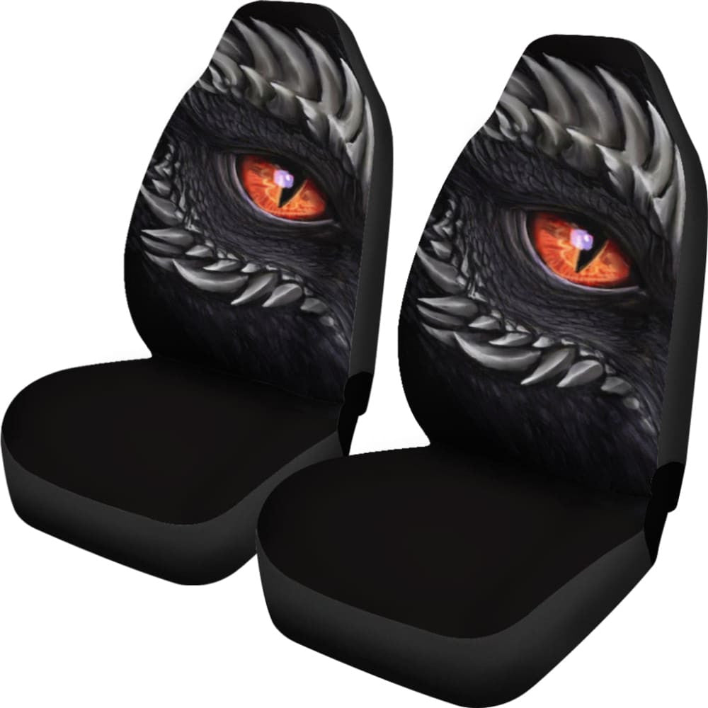Orange Dragon Eye Custom Car Accessories Car Seat Covers