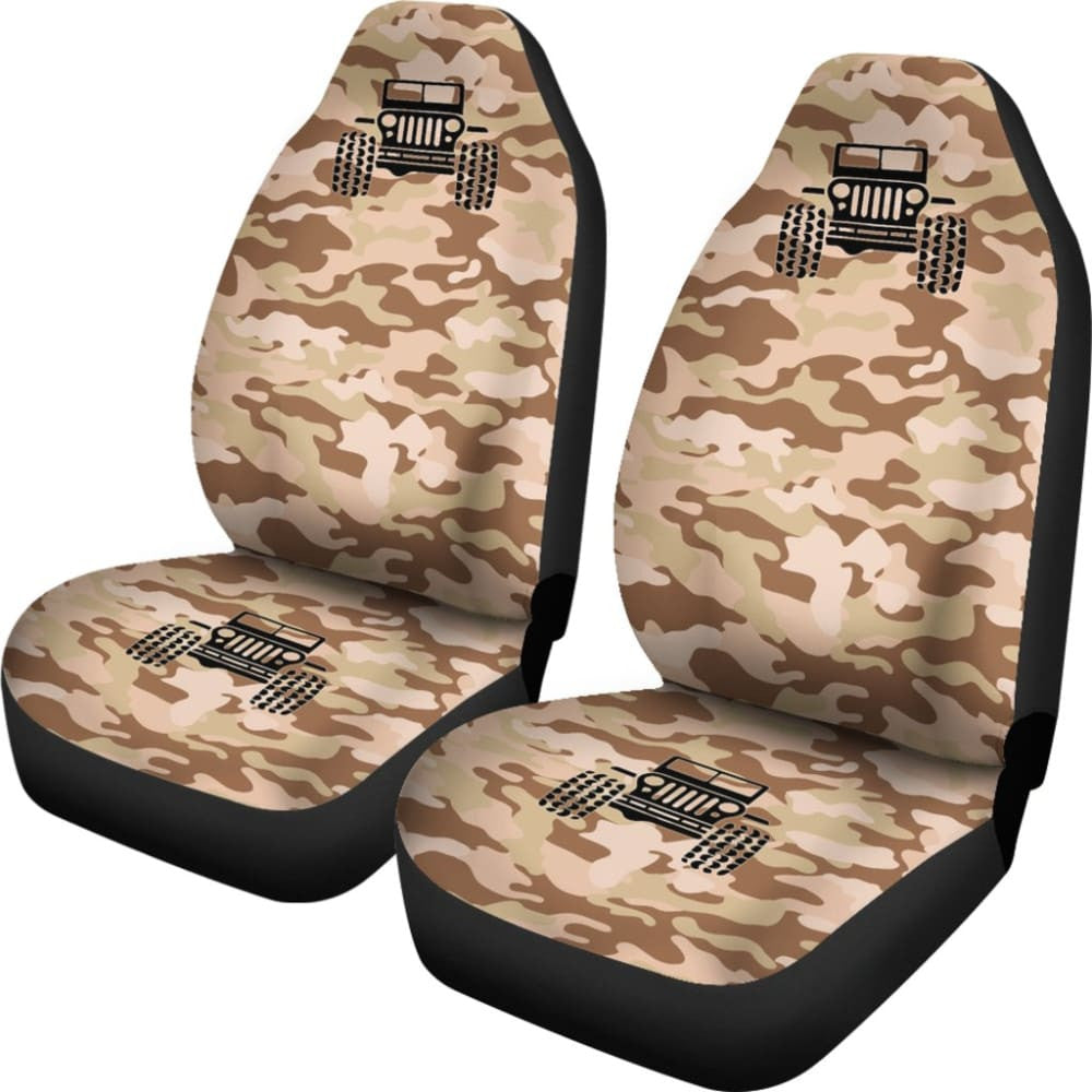 Brown Camouflage Color Tan Jeep Jeep Car Seats Covers