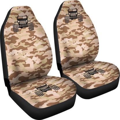 Brown Camouflage Color Tan Jeep Jeep Car Seats Covers