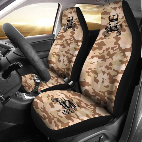 Brown Camouflage Color Tan Jeep Jeep Car Seats Covers