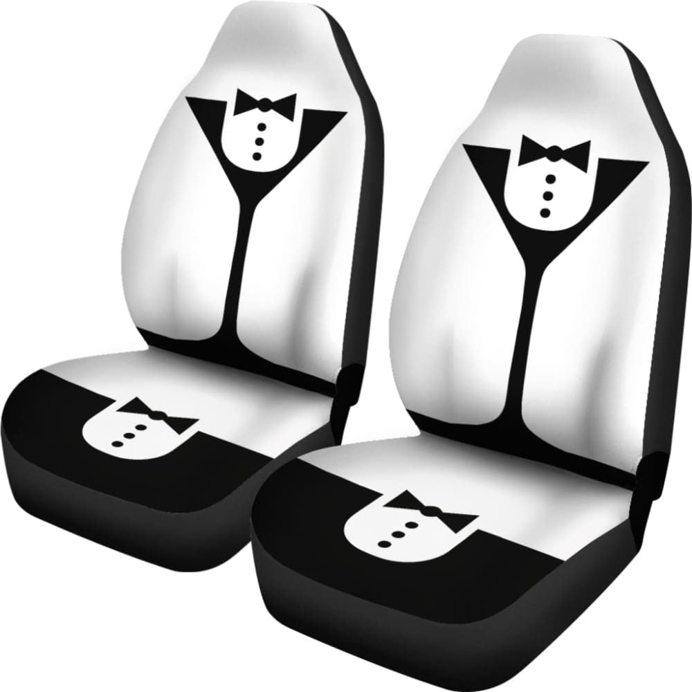 Black And White Cocktail Bartender Car Seat Covers