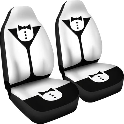 Black And White Cocktail Bartender Car Seat Covers
