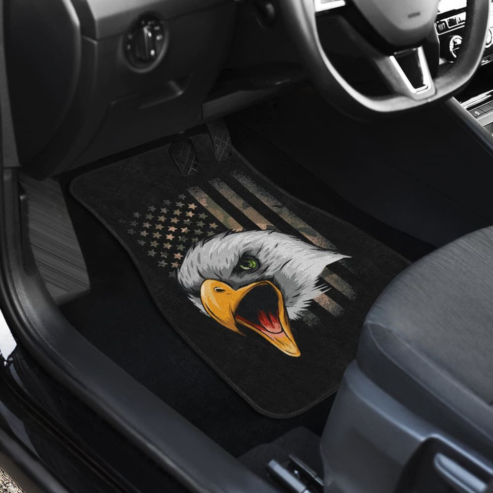 Amazing Green American Flag Custom Eagle Car Floor Mats