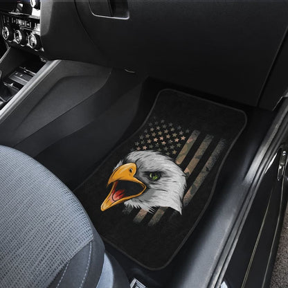 Amazing Green American Flag Custom Eagle Car Floor Mats