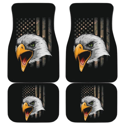 Amazing Green American Flag Custom Eagle Car Floor Mats