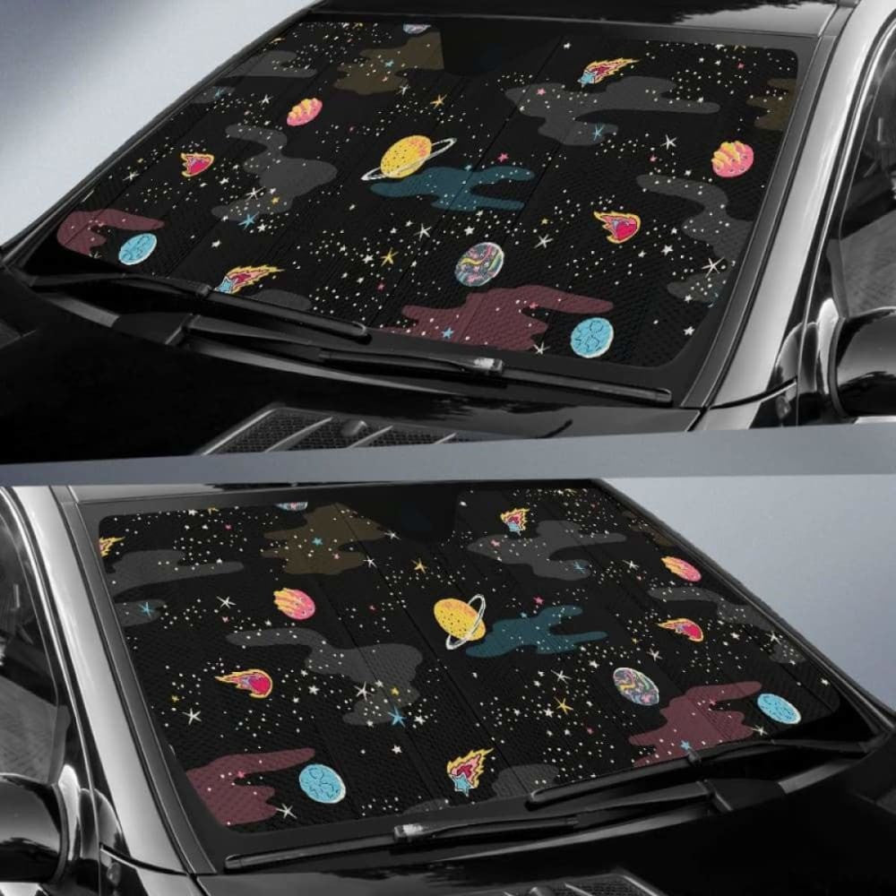 Space Pattern Car Auto Sun Shades
