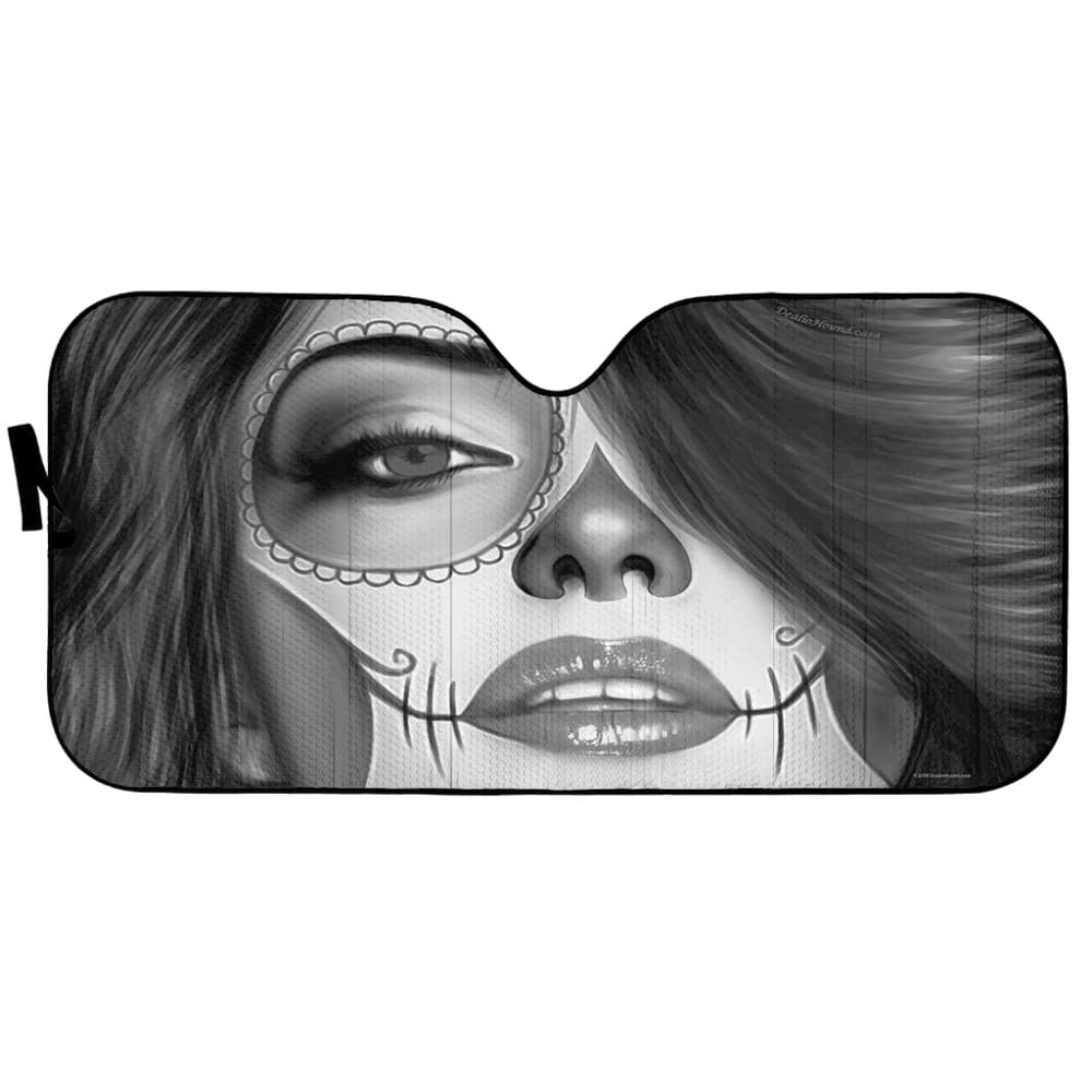 Calavera Fresh Look Design # Auto Sun Shade (Vintage Retro)
