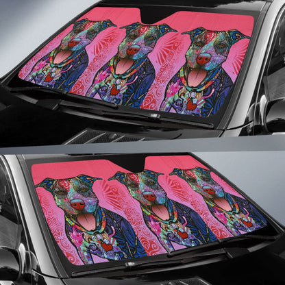 Colorful Pitbull Custom Car Accessories Car Auto Sun Shades