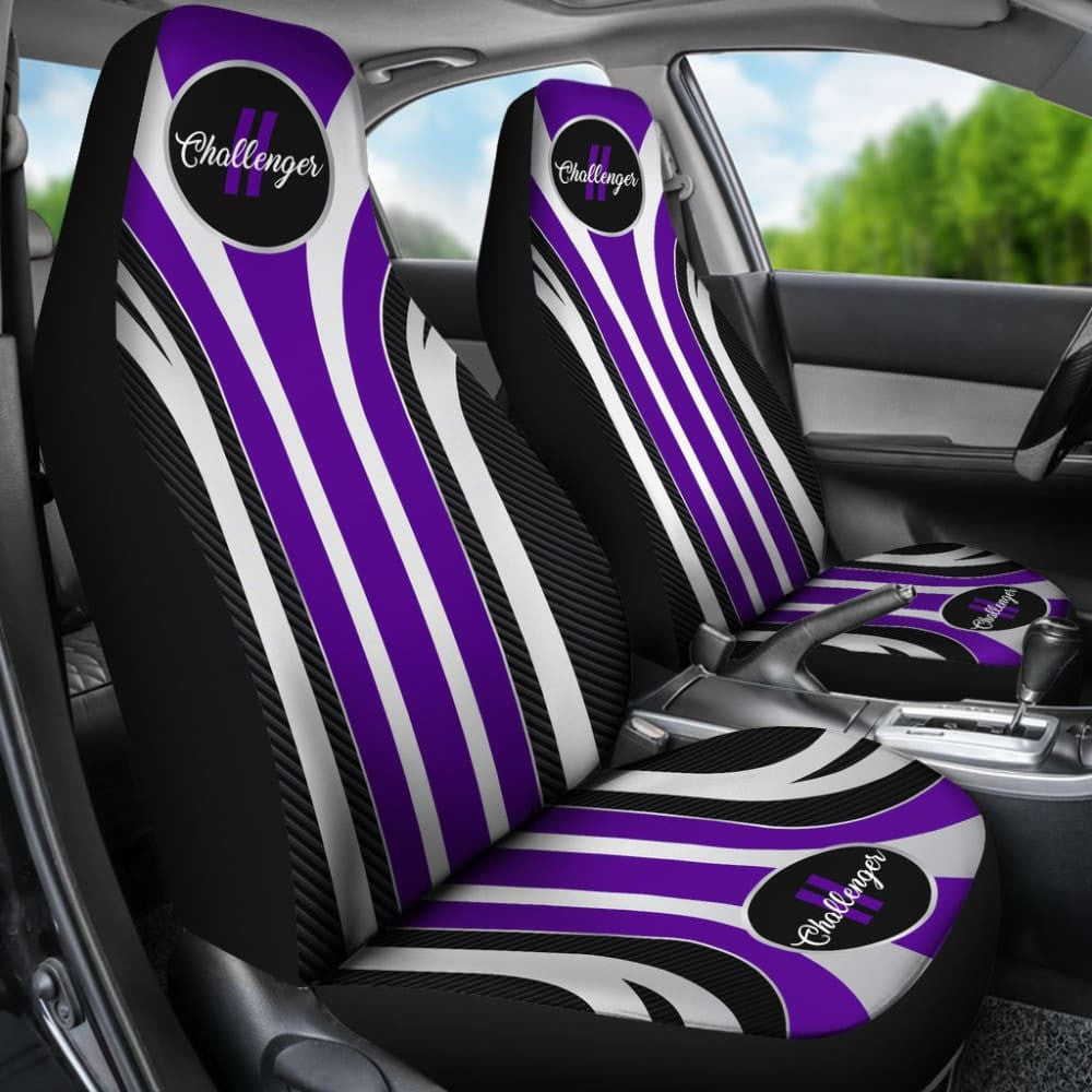 Purple Dodge Challenger Car Decor Items Car Seat Covers