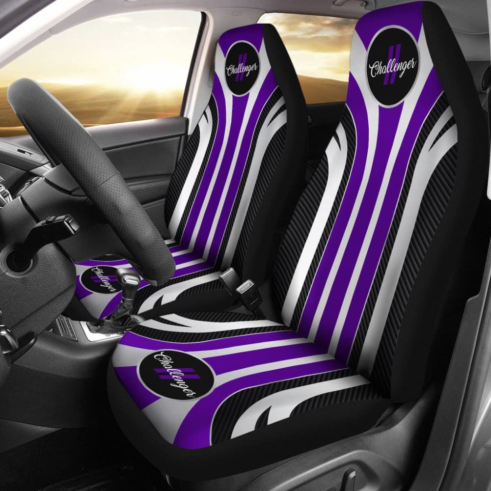 Purple Dodge Challenger Car Decor Items Car Seat Covers