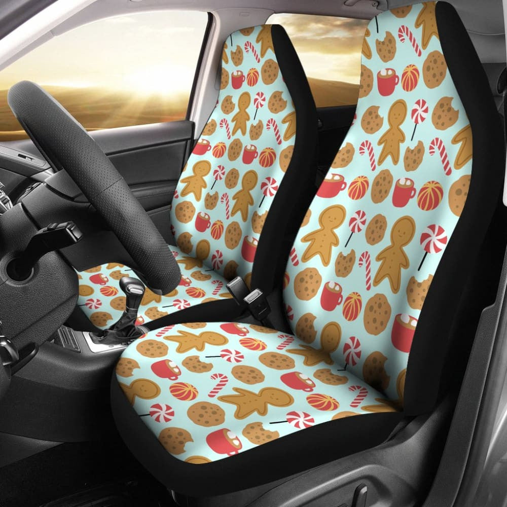Cute Candy Gingerbread Car Seat Covers
