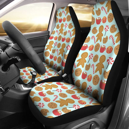 Cute Candy Gingerbread Car Seat Covers