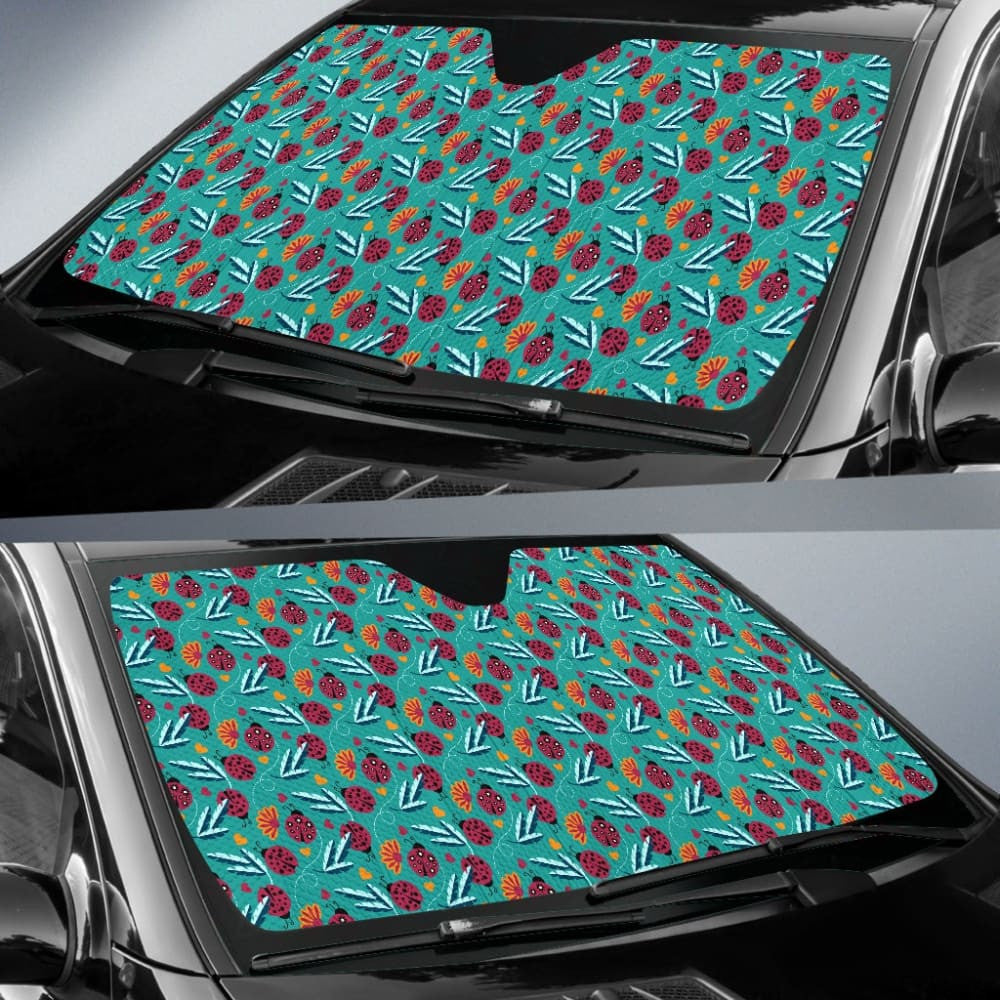 Car Auto Sun Shade Red Ladybug Amazing Gift Idea