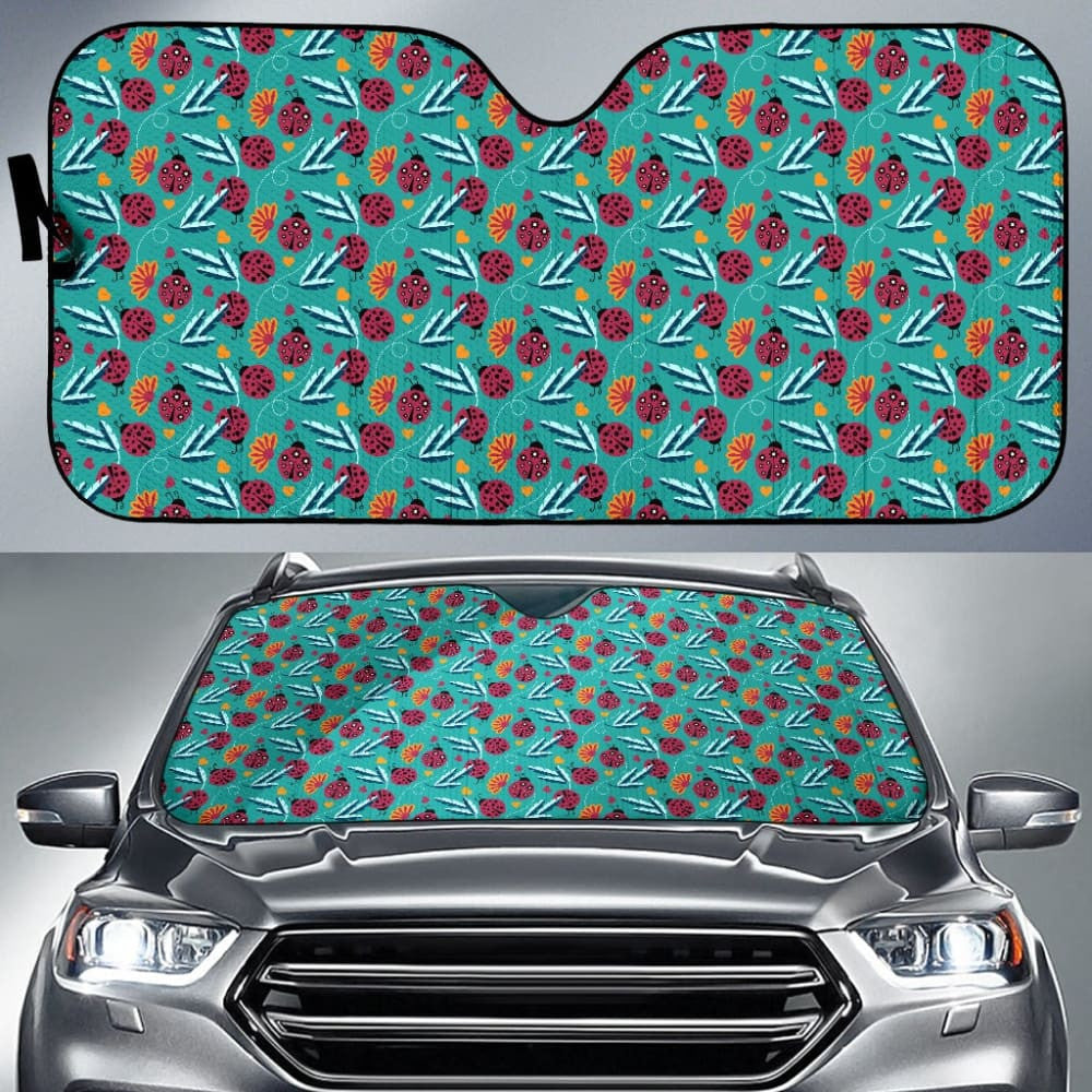 Car Auto Sun Shade Red Ladybug Amazing Gift Idea