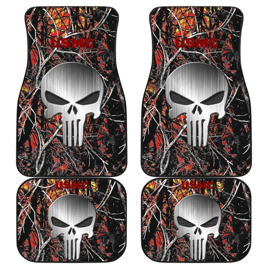 Wildfire Camouflage US Marine Corps Punisher Print Design Car Floor Mats