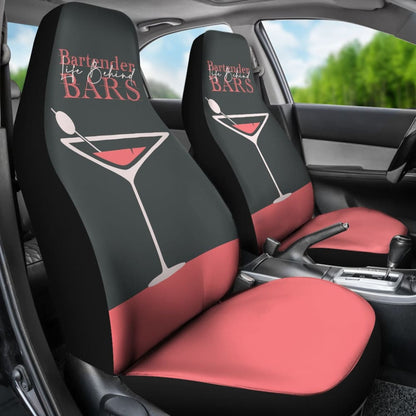 Pink Themed Cocktail Bartender Car Seat Covers