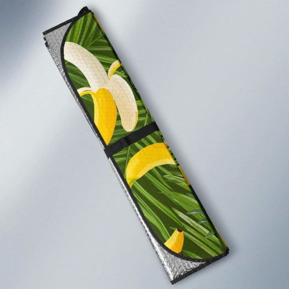 Banana Palm Leaves Pattern Car Auto Sun Shades