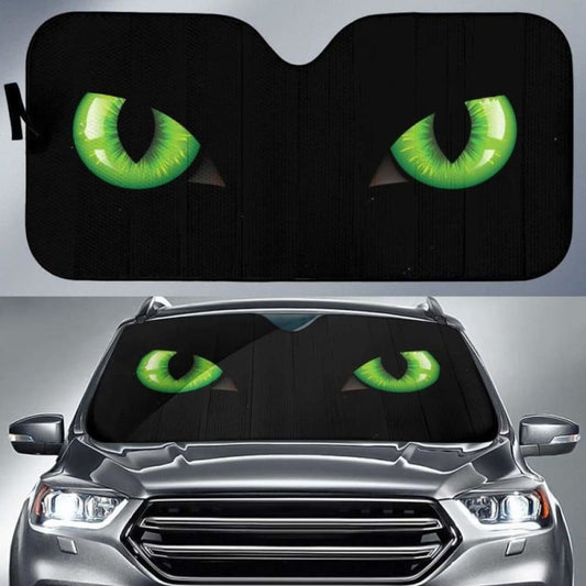 Cat Green Eyes Car Auto Sun Shades