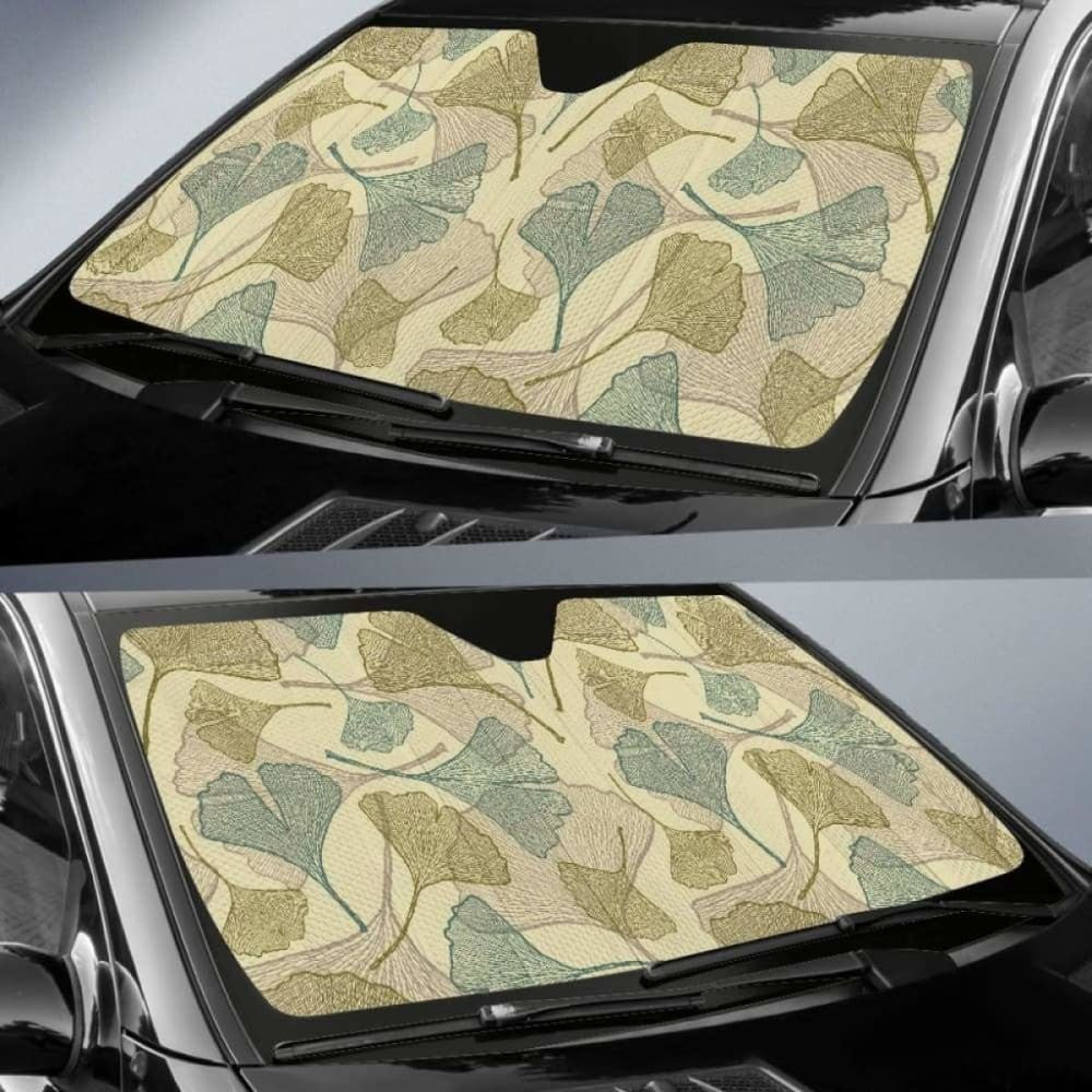 Ginkgo Leaves Design Pattern Car Auto Sun Shades