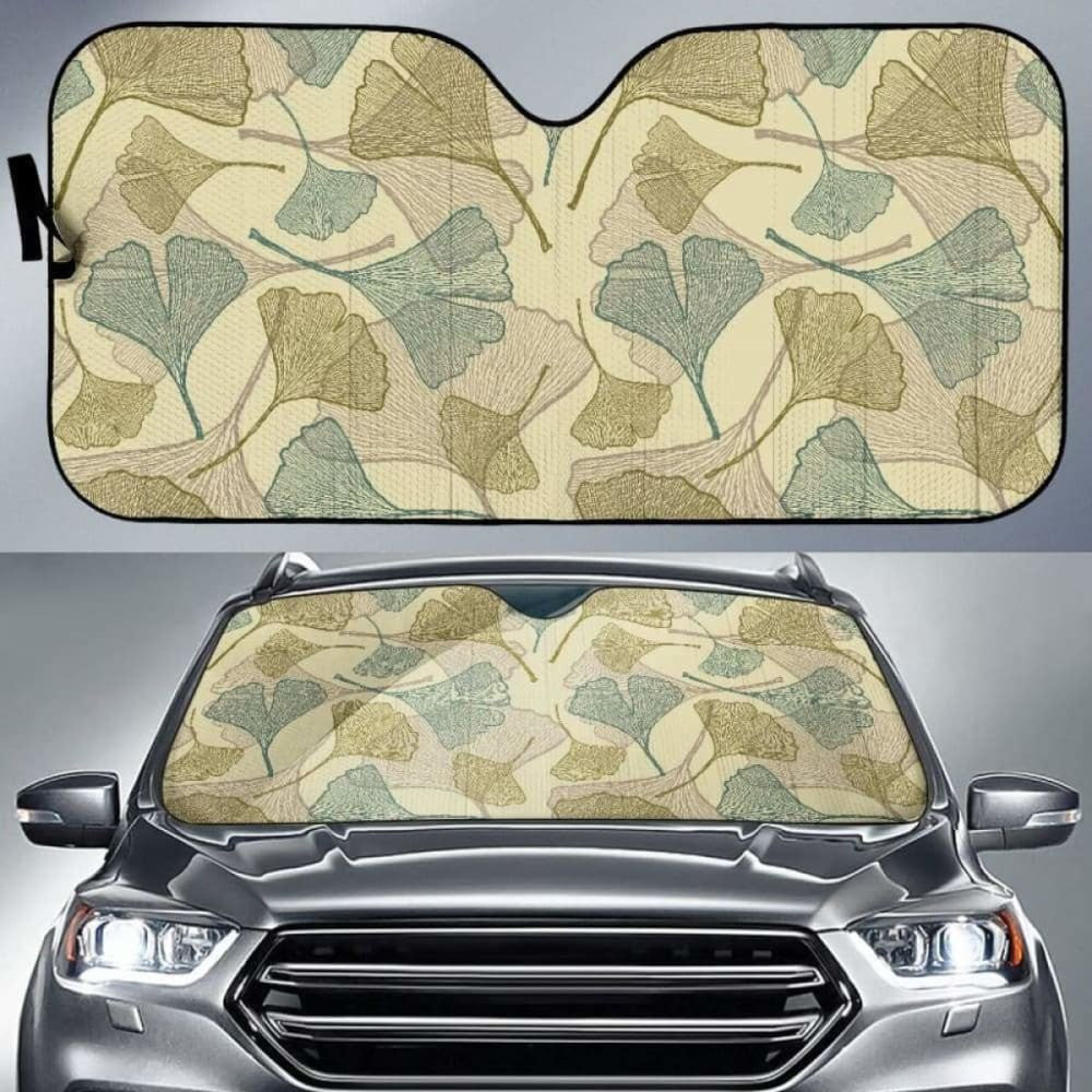Ginkgo Leaves Design Pattern Car Auto Sun Shades