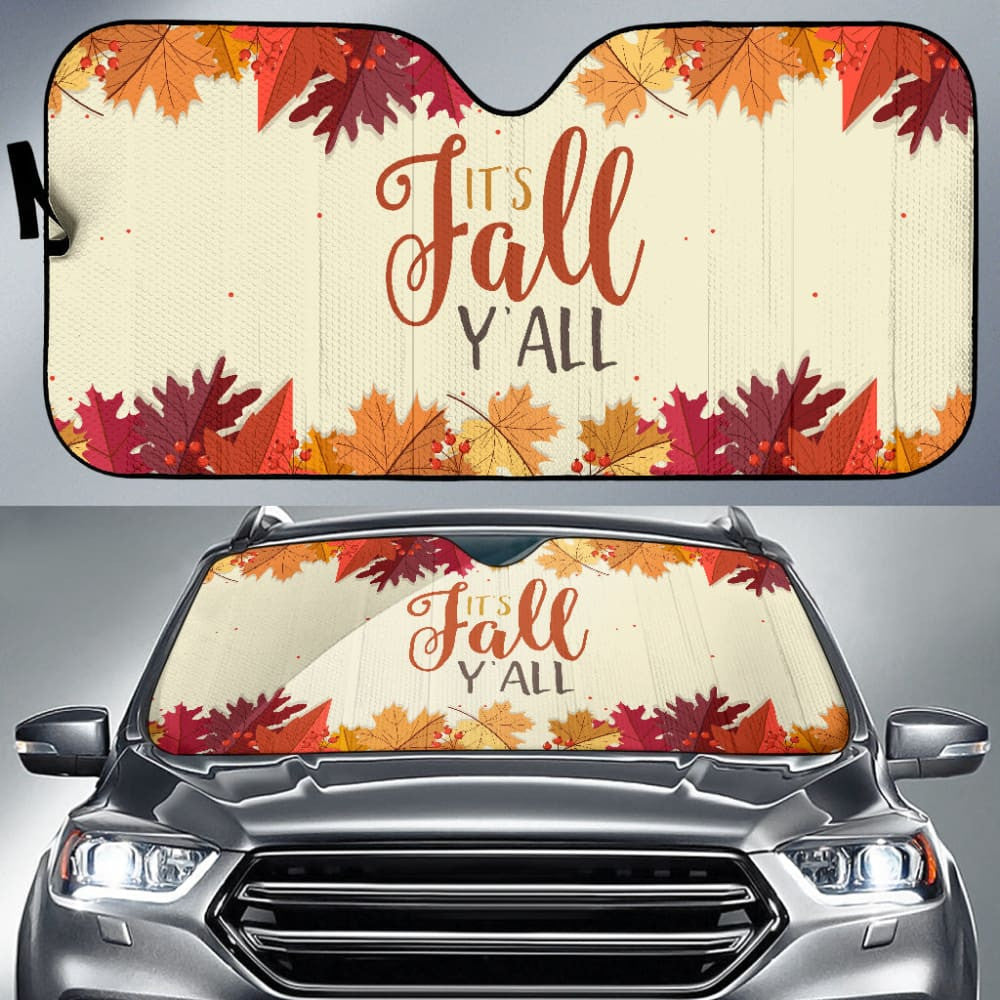 Celebrate Autumn Happy It's Fall Y'all Car Auto Sun Shades