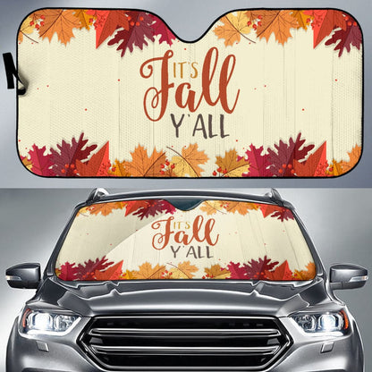 Celebrate Autumn Happy It's Fall Y'all Car Auto Sun Shades