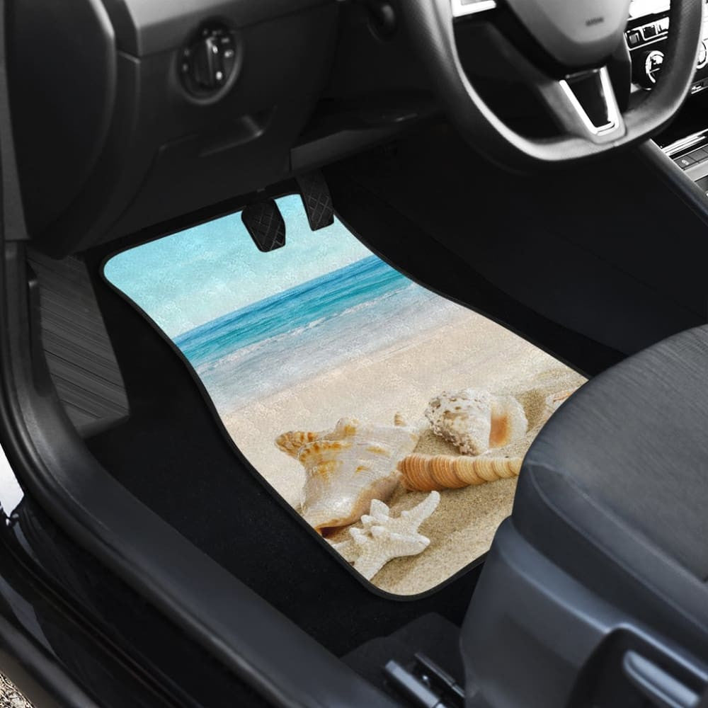 Beautiful Beach Car Floor Mats With Sea Shell
