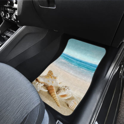 Beautiful Beach Car Floor Mats With Sea Shell