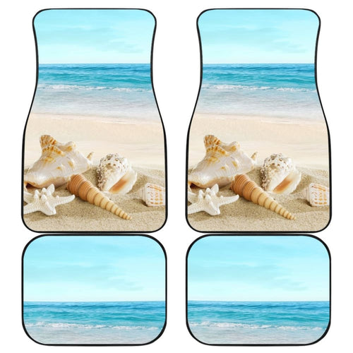 Beautiful Beach Car Floor Mats With Sea Shell